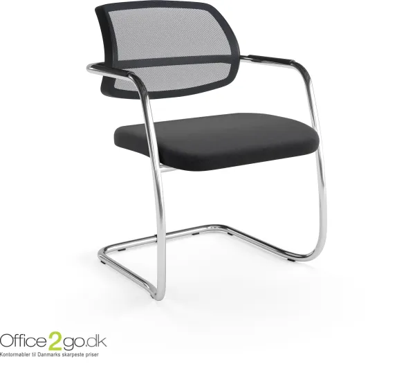 Chaise Gama - dossier en maille - cadre en porte-à-faux