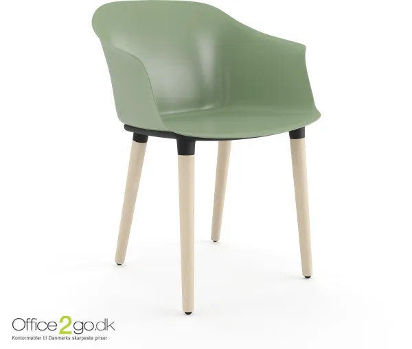 Chaise Polytone C - Pieds en frêne