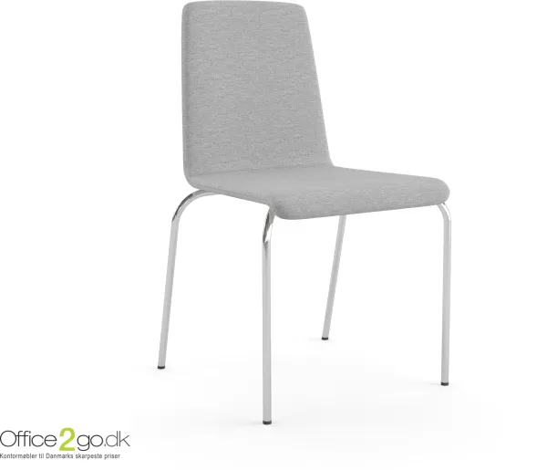 Chaise Moon - pieds chromés - rembourrée